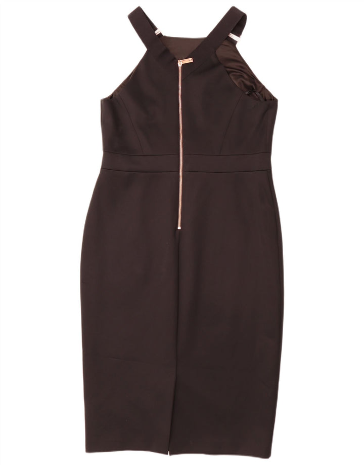 Ted Baker Womens Sleeveless Bodycon Dress Size 5 XL Black Polyester