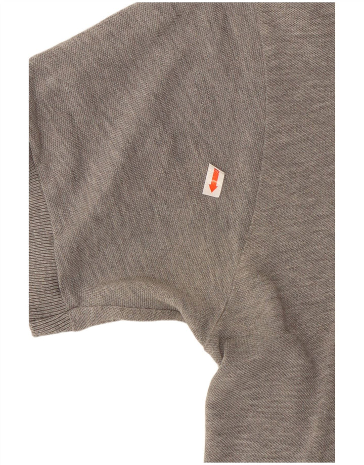 LACOSTE Mens Polo Shirt Size 3 Small Grey Cotton