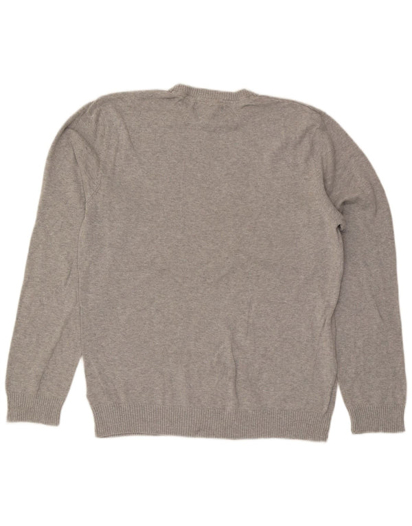 Penguin Mens Crew Neck Jumper Sweater Large Grey Cotton