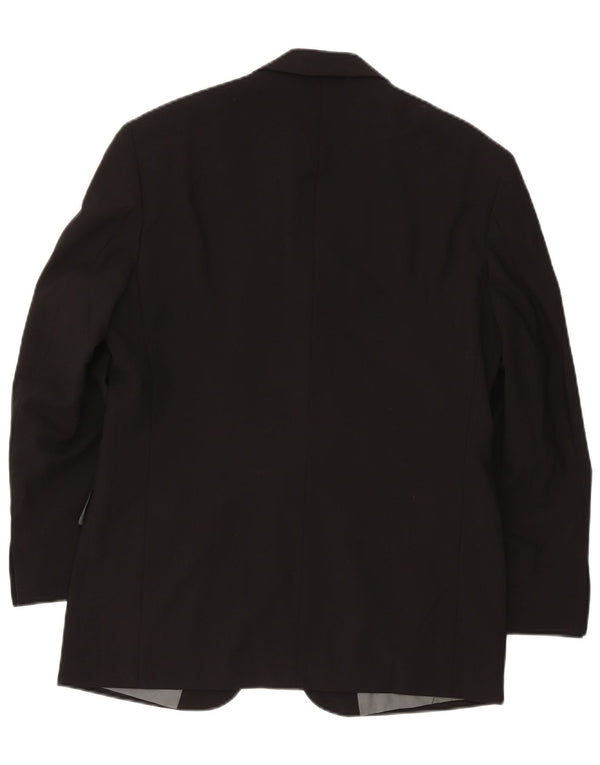 Marks & Spencer Mens Short 3 Button Blazer Jacket UK 38 Medium Black