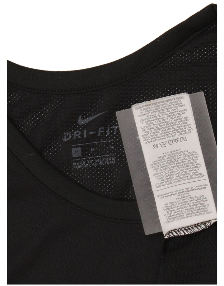 Nike Mens Dri Fit Graphic Vest Top Medium Black Polyester