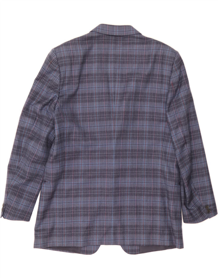 FIRMA Mens 2 Button Blazer Jacket IT 54 2XL Blue Check Wool Vintage FIRMA and Second-Hand FIRMA from Messina Hembry 