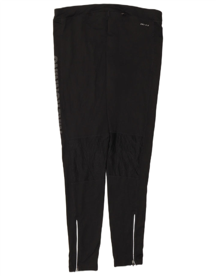 NIKE Womens Dri Fit Graphic Leggings UK 18 XL  Black Polyester