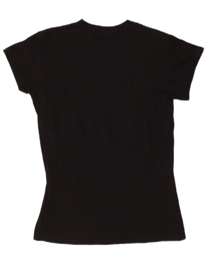 HARD ROCK CAFE Womens Vienna Graphic T-Shirt Top UK 14 Large Black Cotton