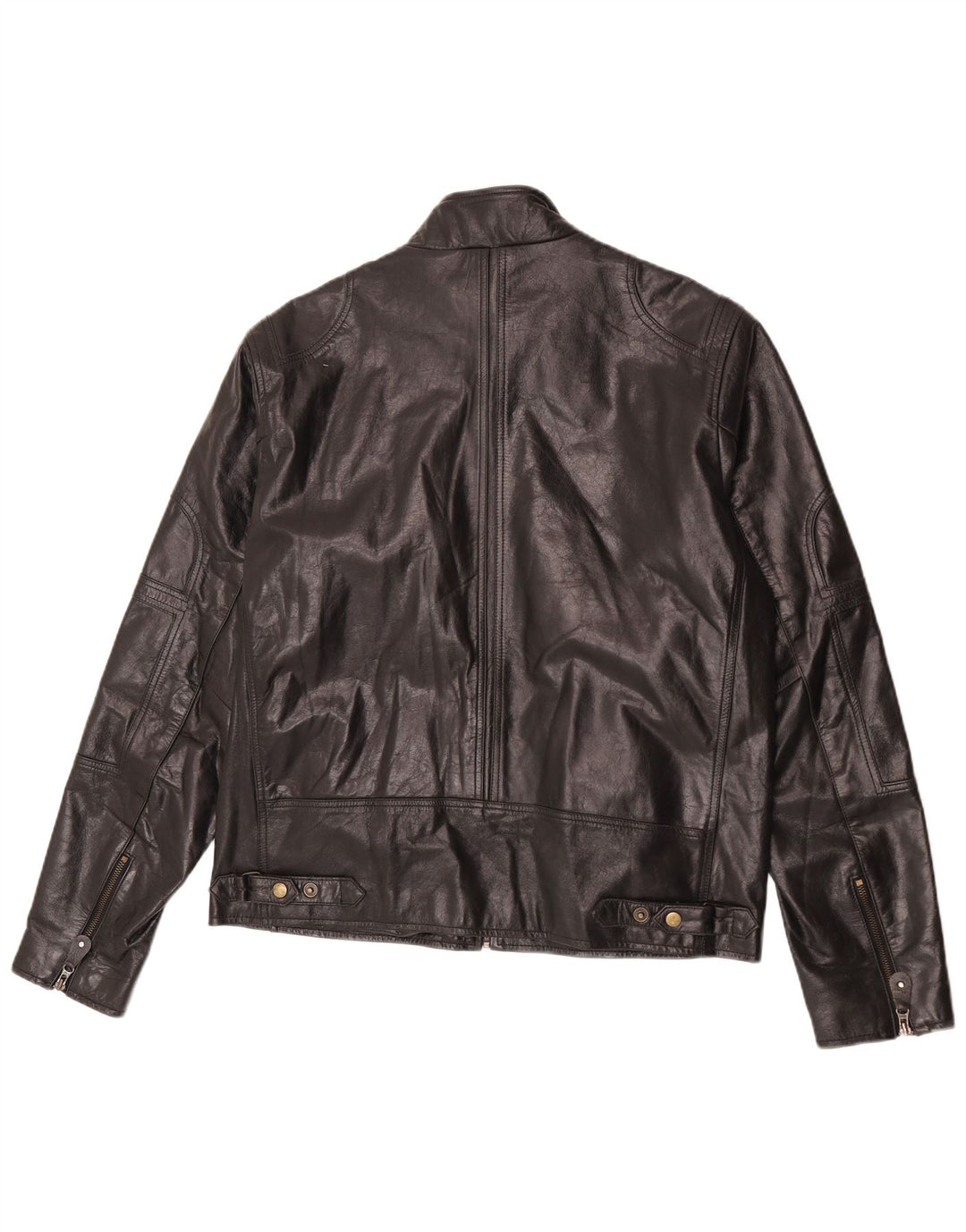 Vintage Womens Leather Jacket UK 22 3XL Black