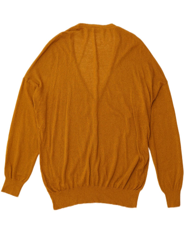 ZARA Womens Oversized Cardigan Sweater UK 10 Small Brown