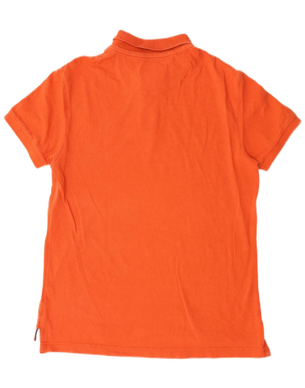 U.S. Polo Assn. Mens Graphic Polo Shirt Large Orange Cotton