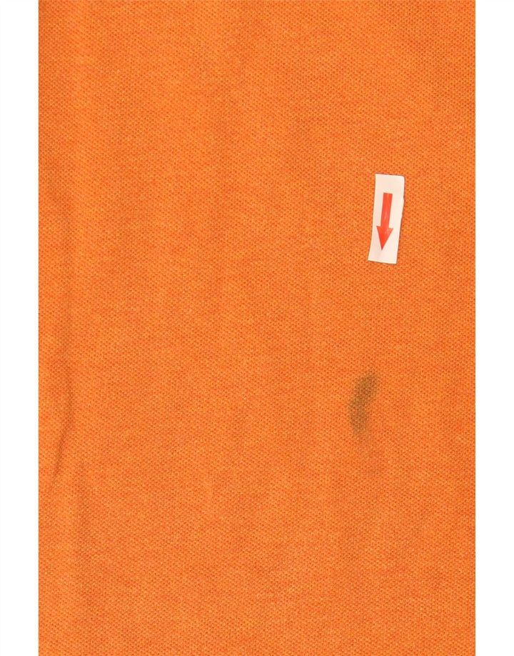 Lacoste Mens Long Sleeve Polo Shirt Size 4 Medium Orange Cotton