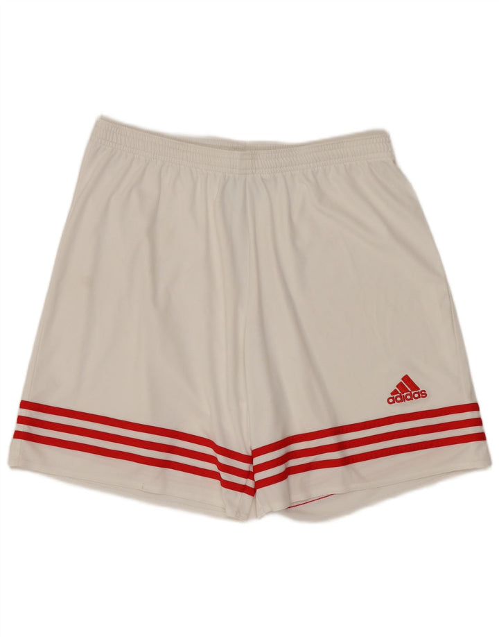 ADIDAS Mens Climalite Sport Shorts Large  White Polyester