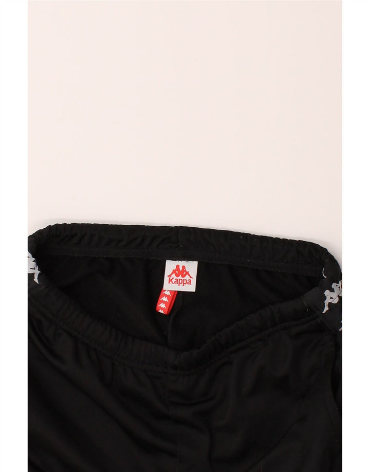 KAPPA Mens Graphic Tracksuit Trousers Joggers Small  Black Polyester Vintage Kappa and Second-Hand Kappa from Messina Hembry 