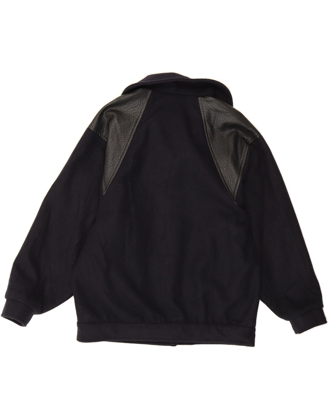 TENSIONE IN Womens Bomber Jacket UK 10 Small Navy Blue Acrylic Vintage Tensione In and Second-Hand Tensione In from Messina Hembry 