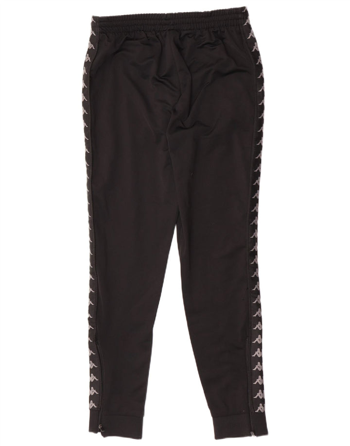 Kappa Mens Graphic Tracksuit Trousers Joggers Medium  Black Polyester