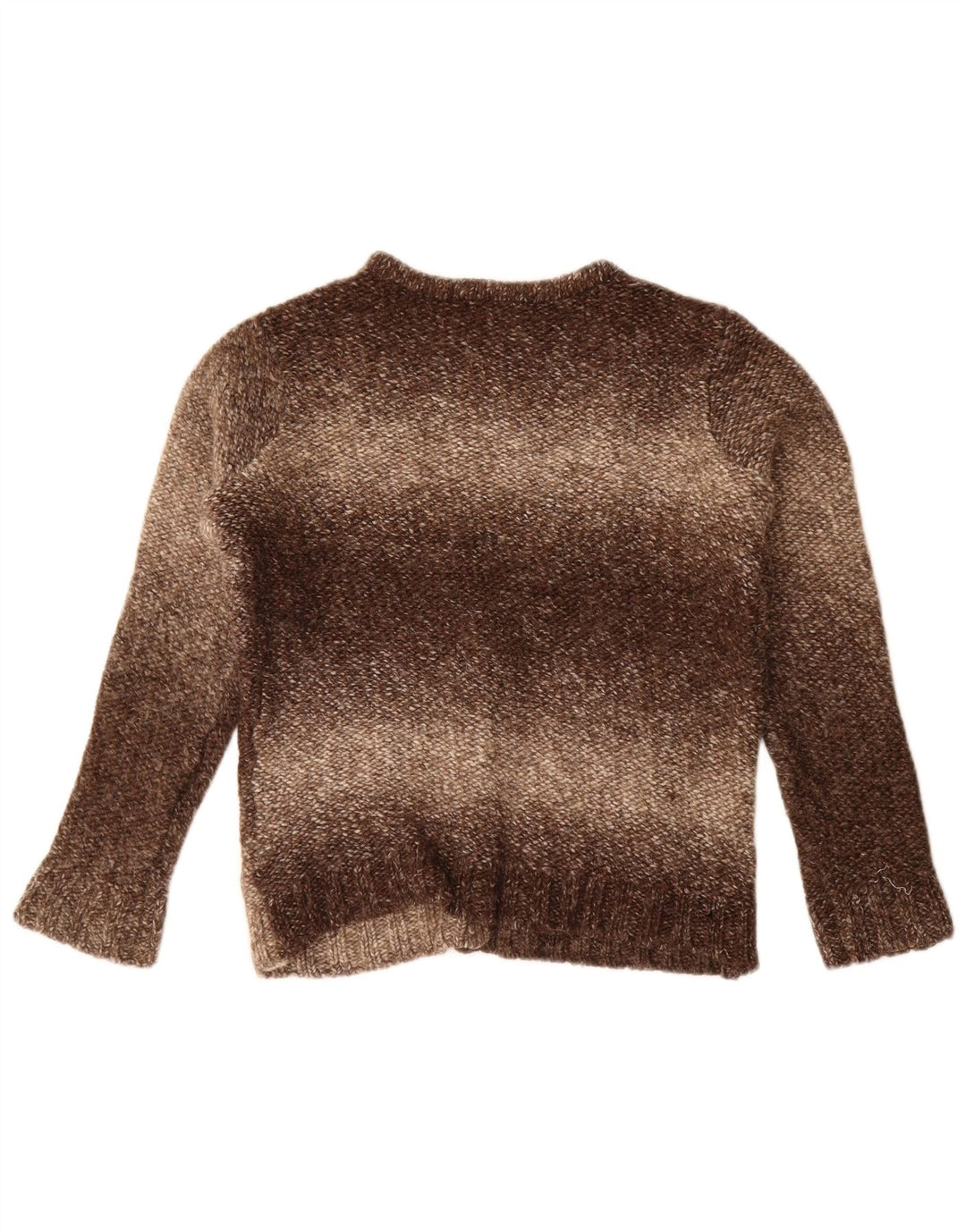 Zara Womens Crop Cardigan Sweater UK 14 Medium Brown Wool