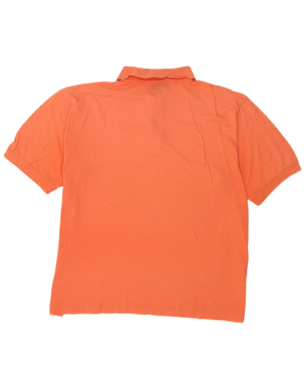 Sergio Tacchini Mens Polo Shirt XL Orange Cotton