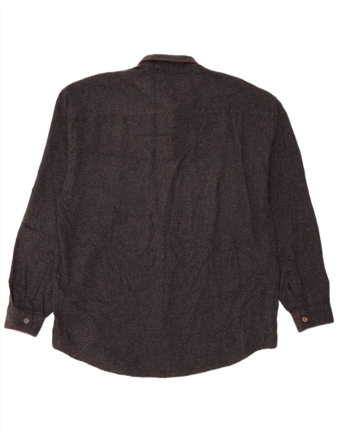 Vintage Mens Flannel Shirt Large Black Cotton