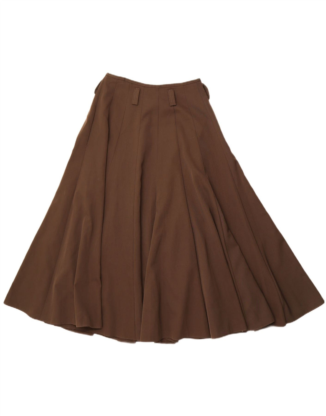 VINTAGE Womens High Waist Pleated A-Line Skirt UK 12 Medium W28 Brown