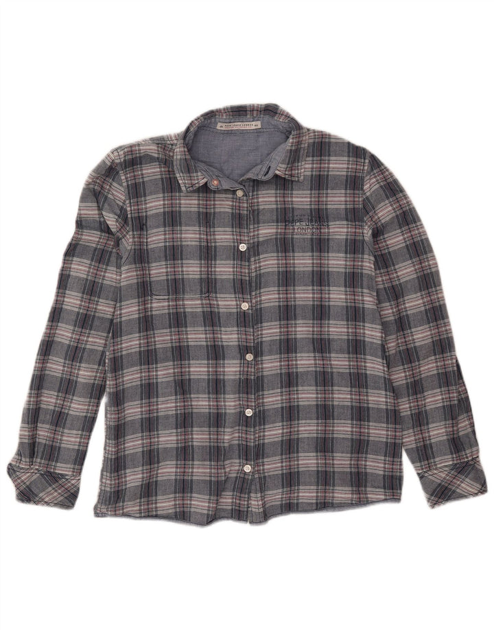 PEPE Jeans Womens Shirt UK 14 Medium Blue