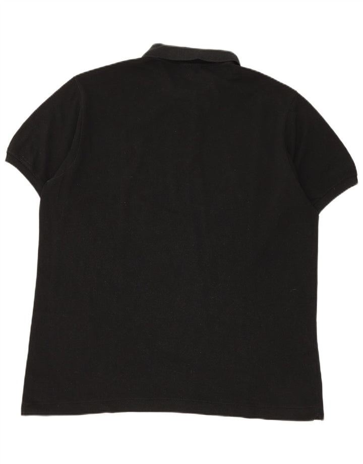 LACOSTE Mens Polo Shirt Size 6 XL Black Cotton