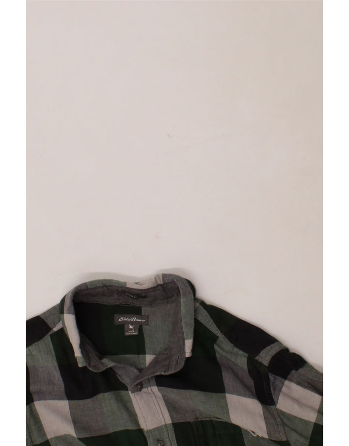 EDDIE BAUER Mens Classic Fit Shirt Small Green Check Cotton Vintage Eddie Bauer and Second-Hand Eddie Bauer from Messina Hembry 