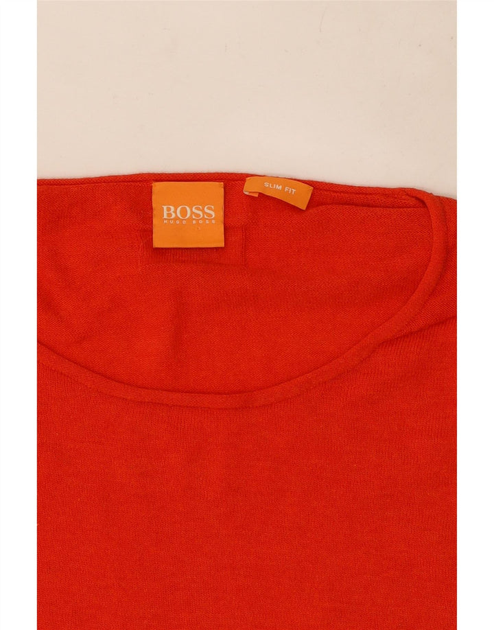 Hugo Boss Mens Crew Neck Jumper Sweater 2XL Red