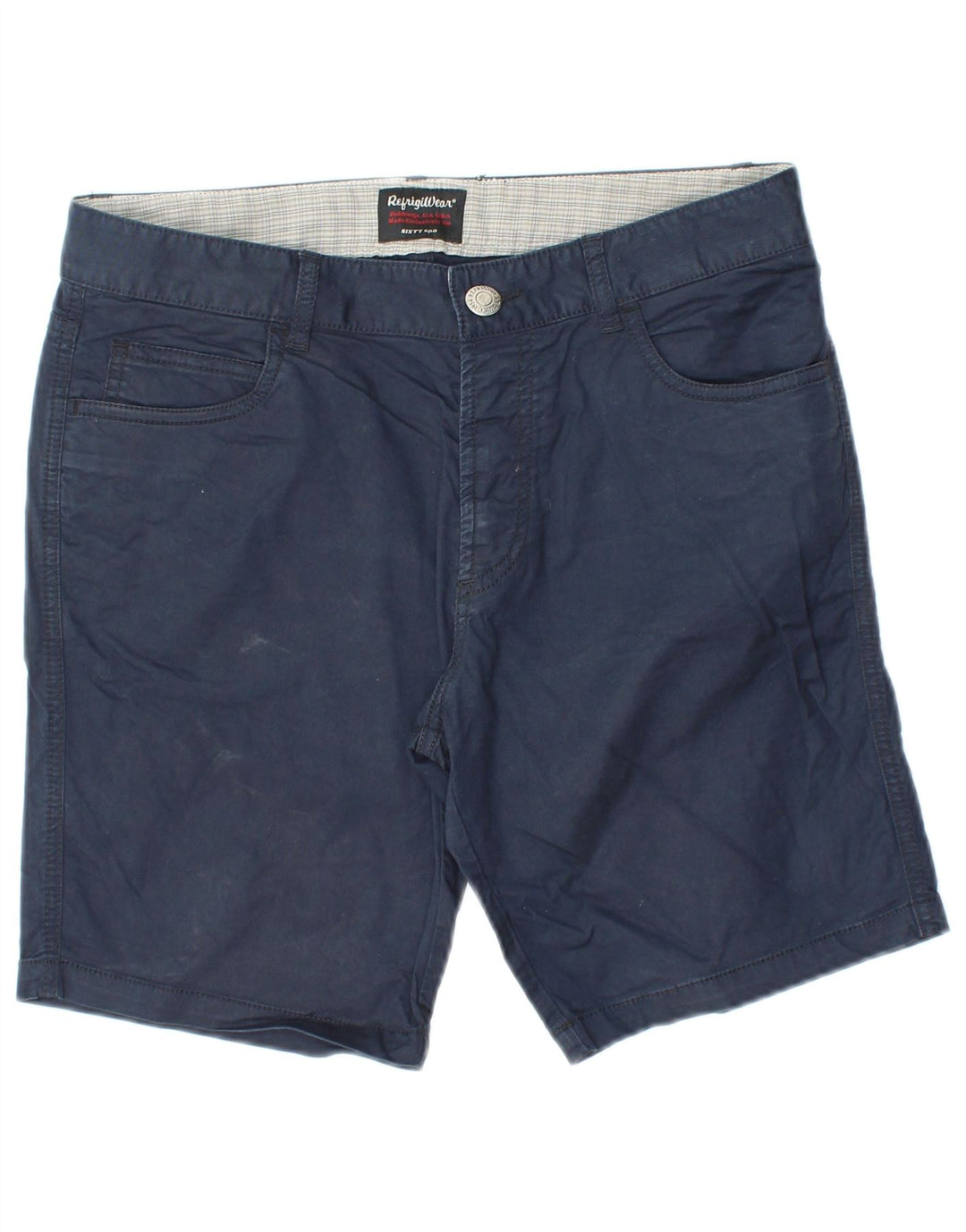 REFRIGIWEAR Mens Casual Shorts W32 Medium  Navy Blue Cotton