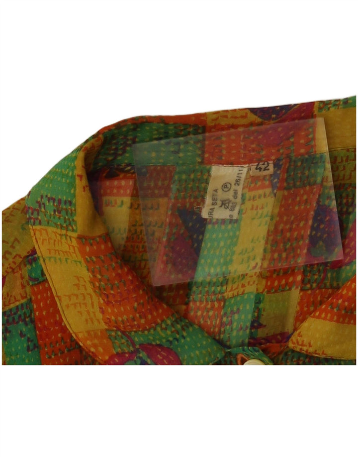 VINTAGE Womens Shirt Blouse IT 42 Medium Multicoloured Patchwork