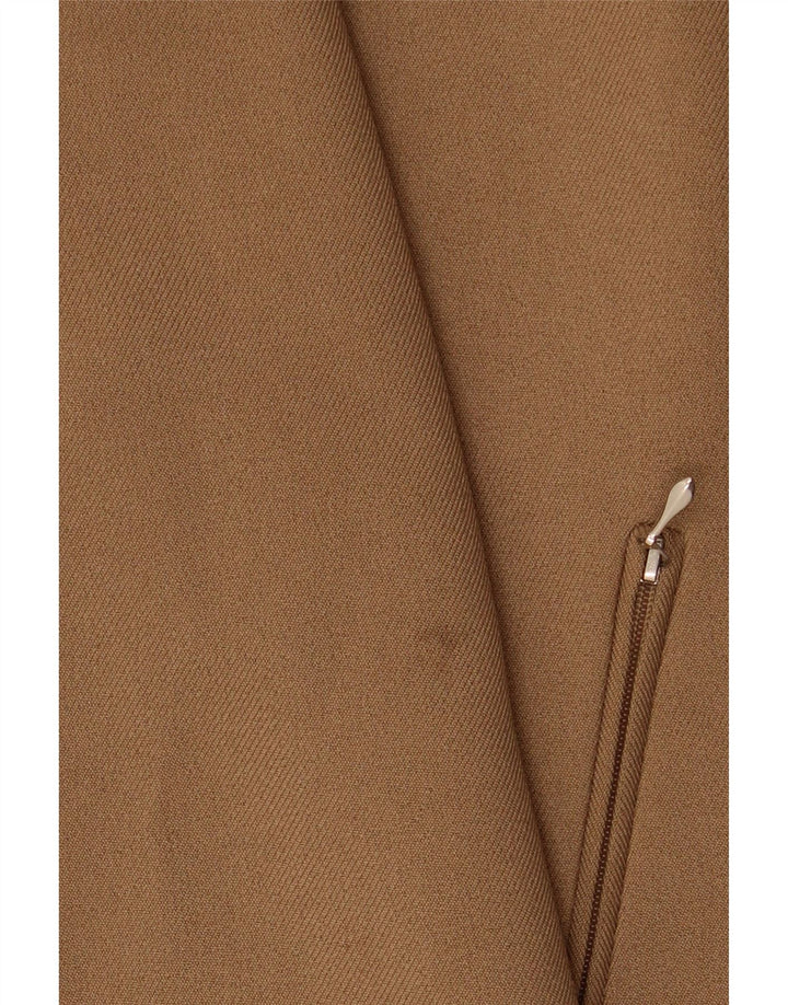 VINTAGE Womens Blazer Jacket IT 48 XL Brown Polyester