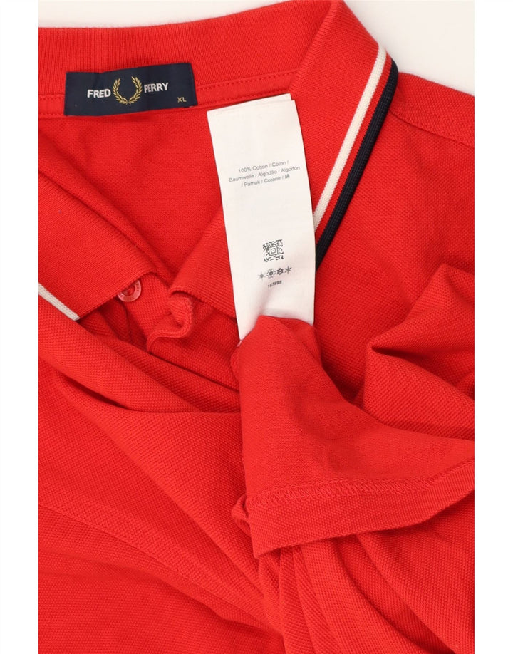 Fred Perry Mens Polo Shirt XL Red Cotton