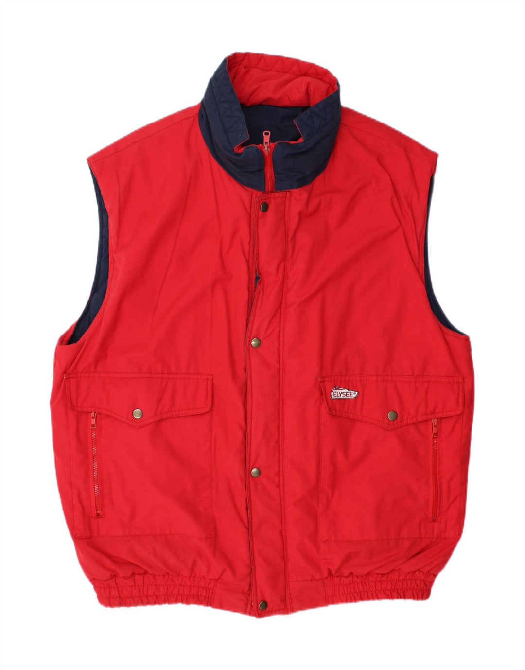 ELYSEE Mens Reversible Gilet UK 44 2XL Red Polyester