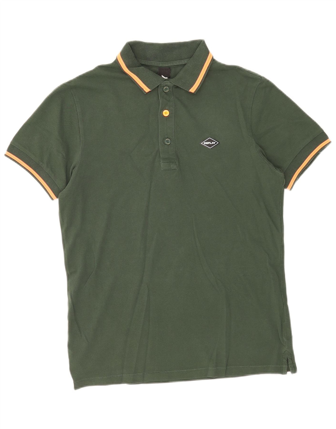 Replay Mens Polo Shirt Small Green Cotton