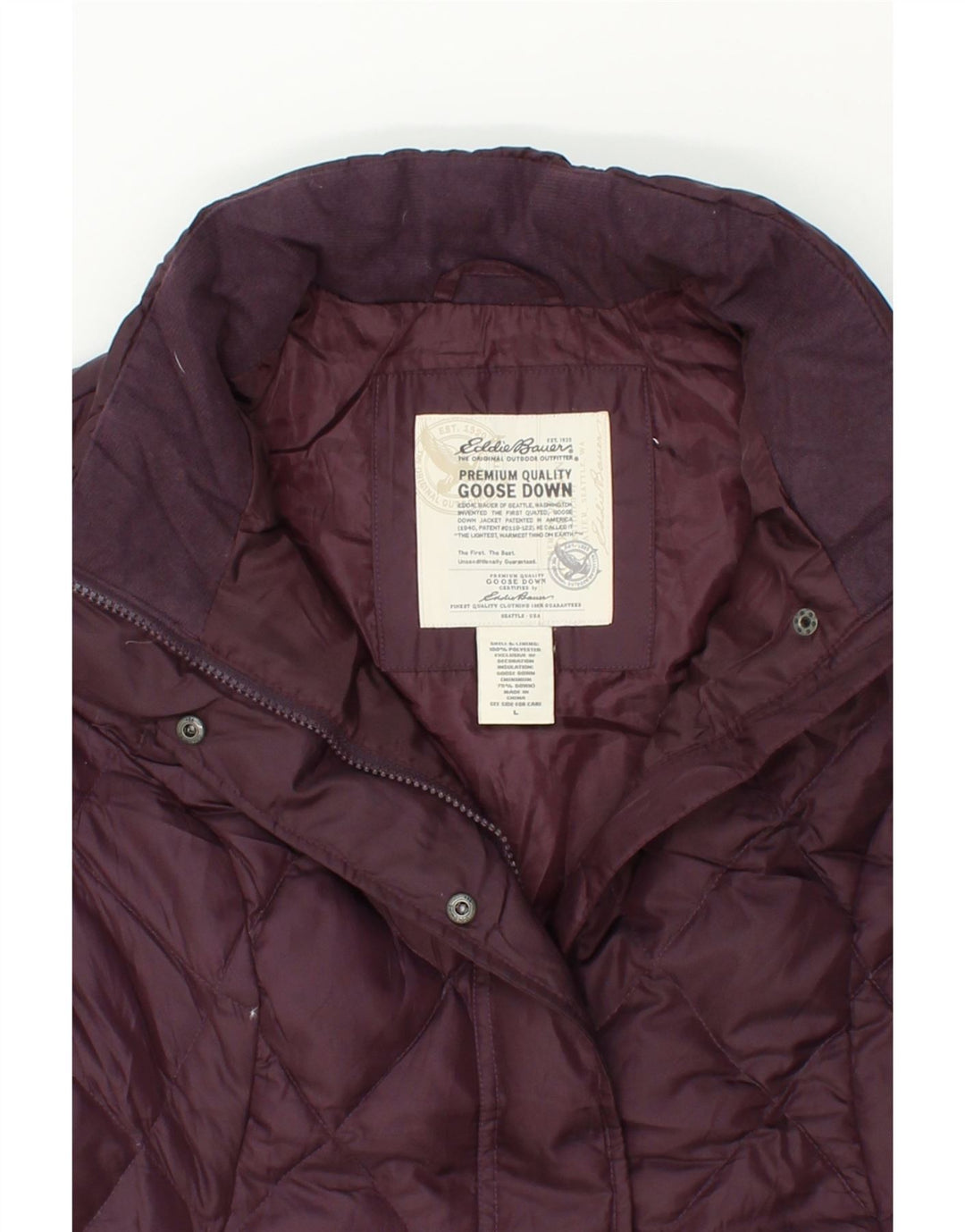 EDDIE BAUER Womens Padded Jacket UK 16 Large Purple Polyester Vintage Eddie Bauer and Second-Hand Eddie Bauer from Messina Hembry 
