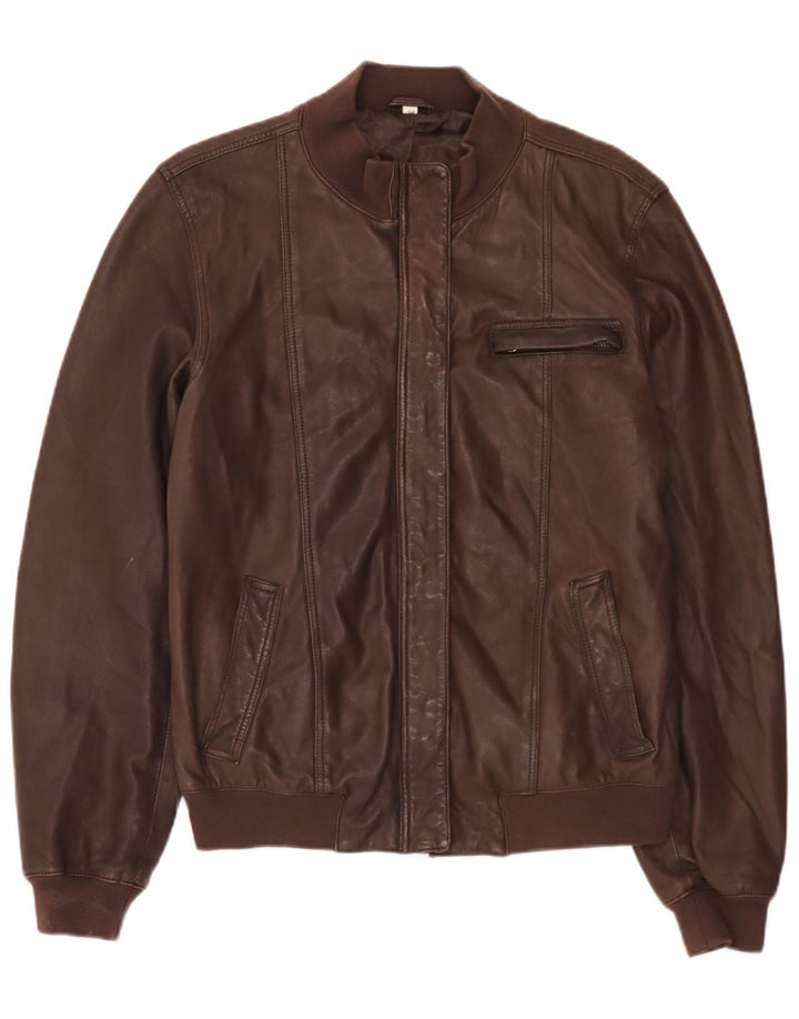 Vintage Mens Leather Jacket UK 40 Large Brown