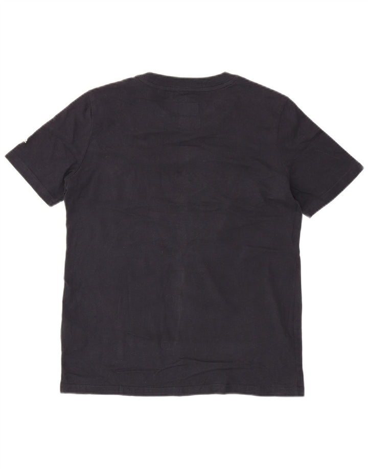 SUPERDRY Womens Graphic T-Shirt Top UK 8 Small Navy Blue Cotton