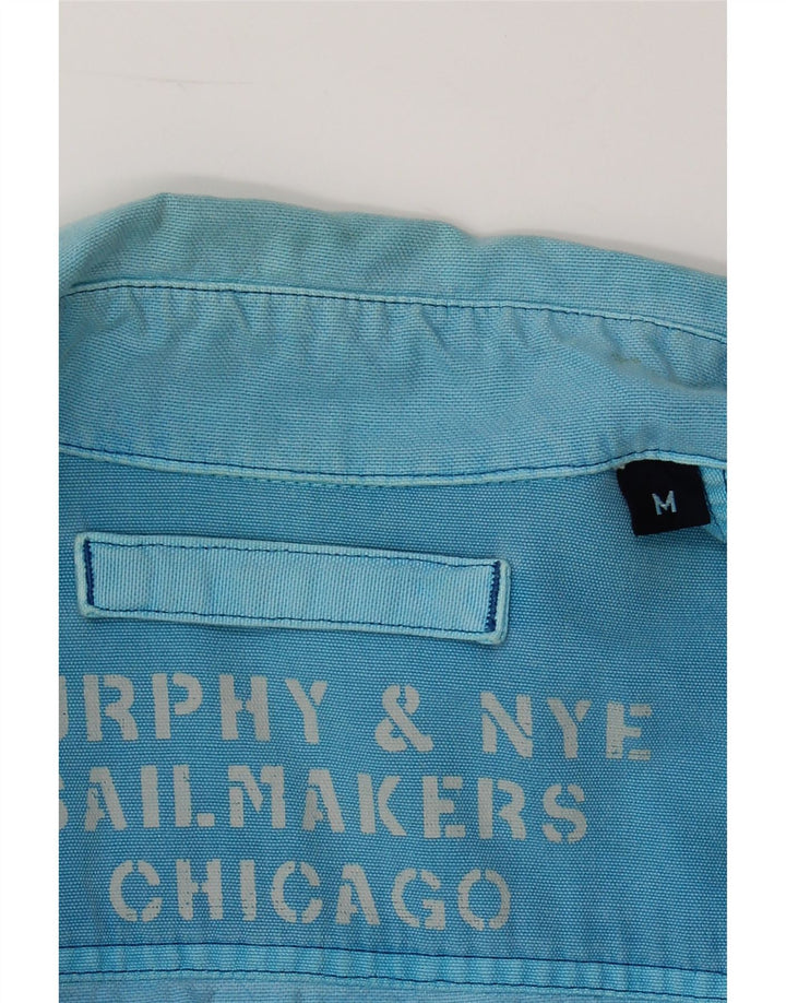 MURPHY & NYE Womens Bomber Jacket UK 14 Medium Blue Cotton Vintage Murphy & Nye and Second-Hand Murphy & Nye from Messina Hembry 