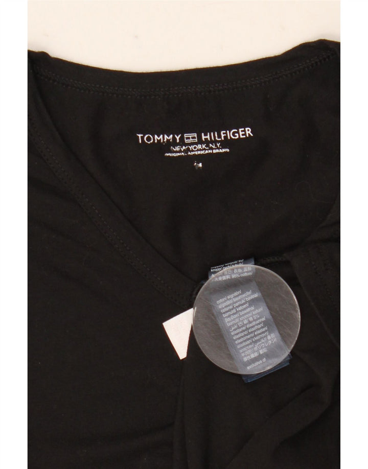 Tommy Hilfiger Mens T-Shirt Top Medium Black Cotton