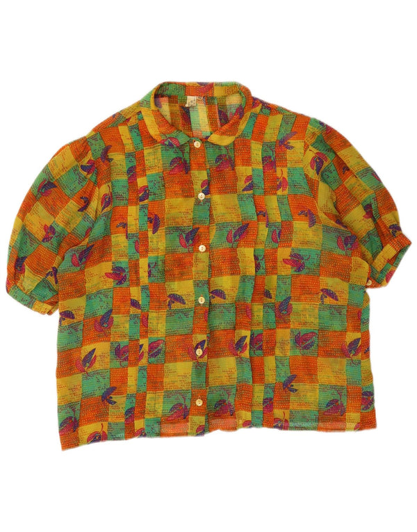 VINTAGE Womens Shirt Blouse IT 42 Medium Multicoloured Patchwork