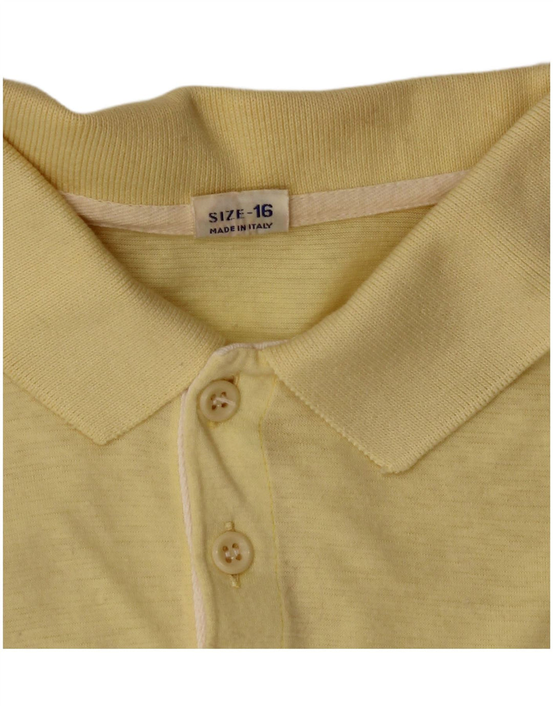 Vintage Boys Polo Shirt 15-16 Years Yellow