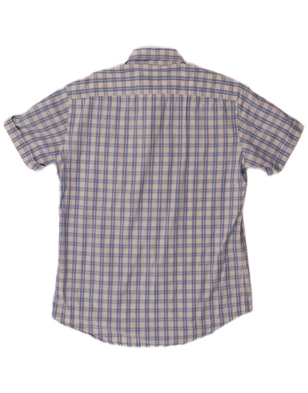 Carrera Mens Short Sleeve Shirt Medium Blue Check