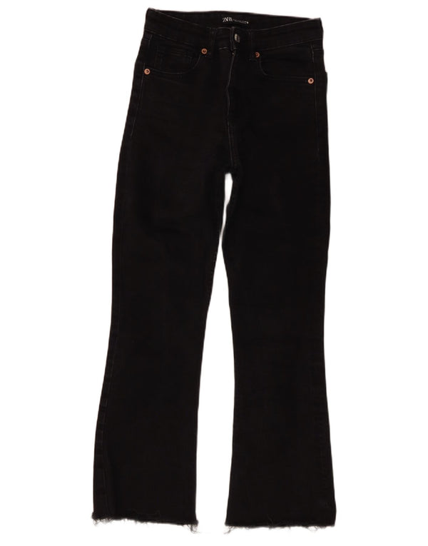 Zara Womens Flared Jeans EU 36 XS W26 L25 Black