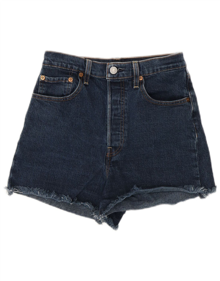 LEVI'S Womens 501 Denim Shorts W27 Small Blue Cotton Classic