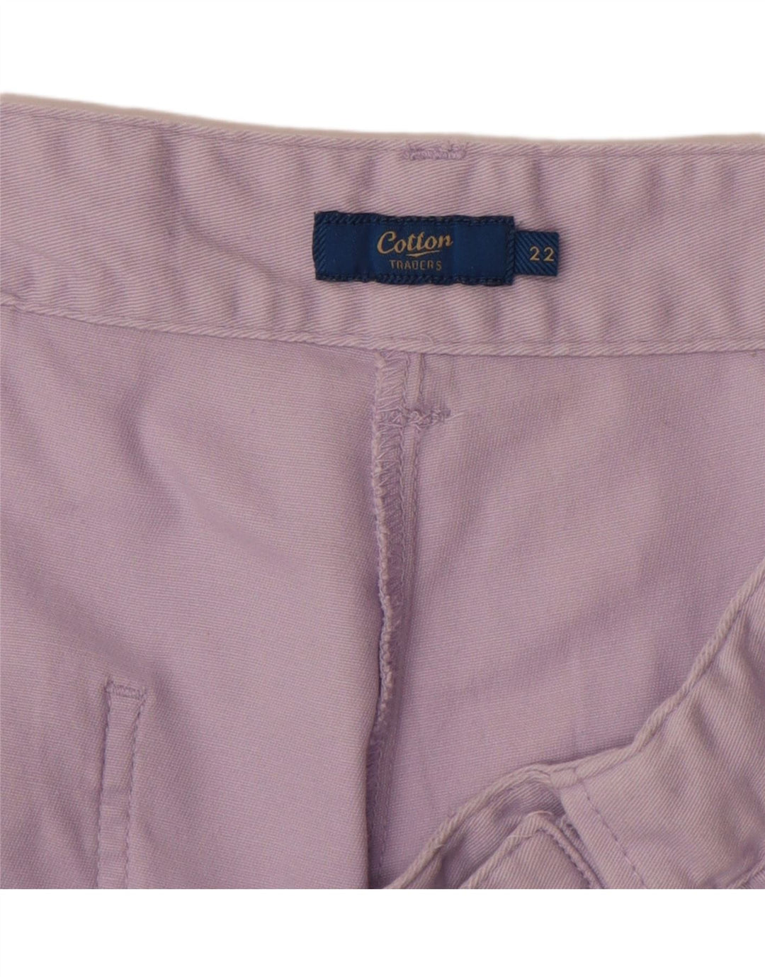 COTTON TRADERS Womens Straight Chino Trousers UK 22 3XL W40 L30 Purple