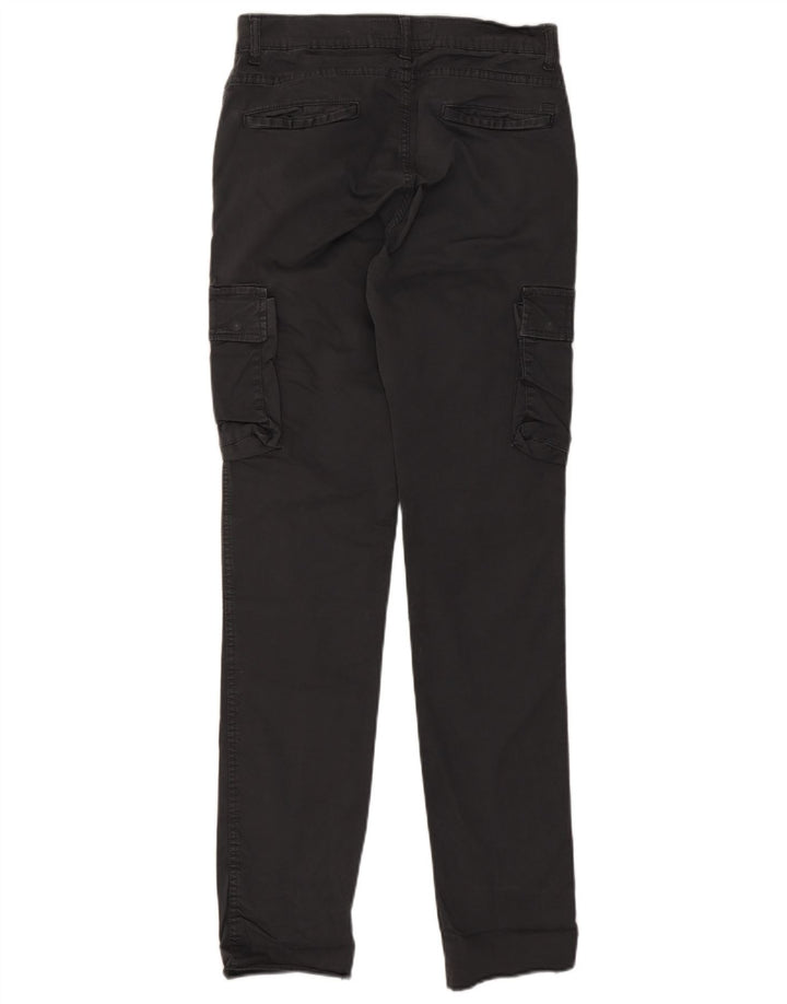 Rifle Mens Slim Cargo Trousers W32 L33 Grey Cotton