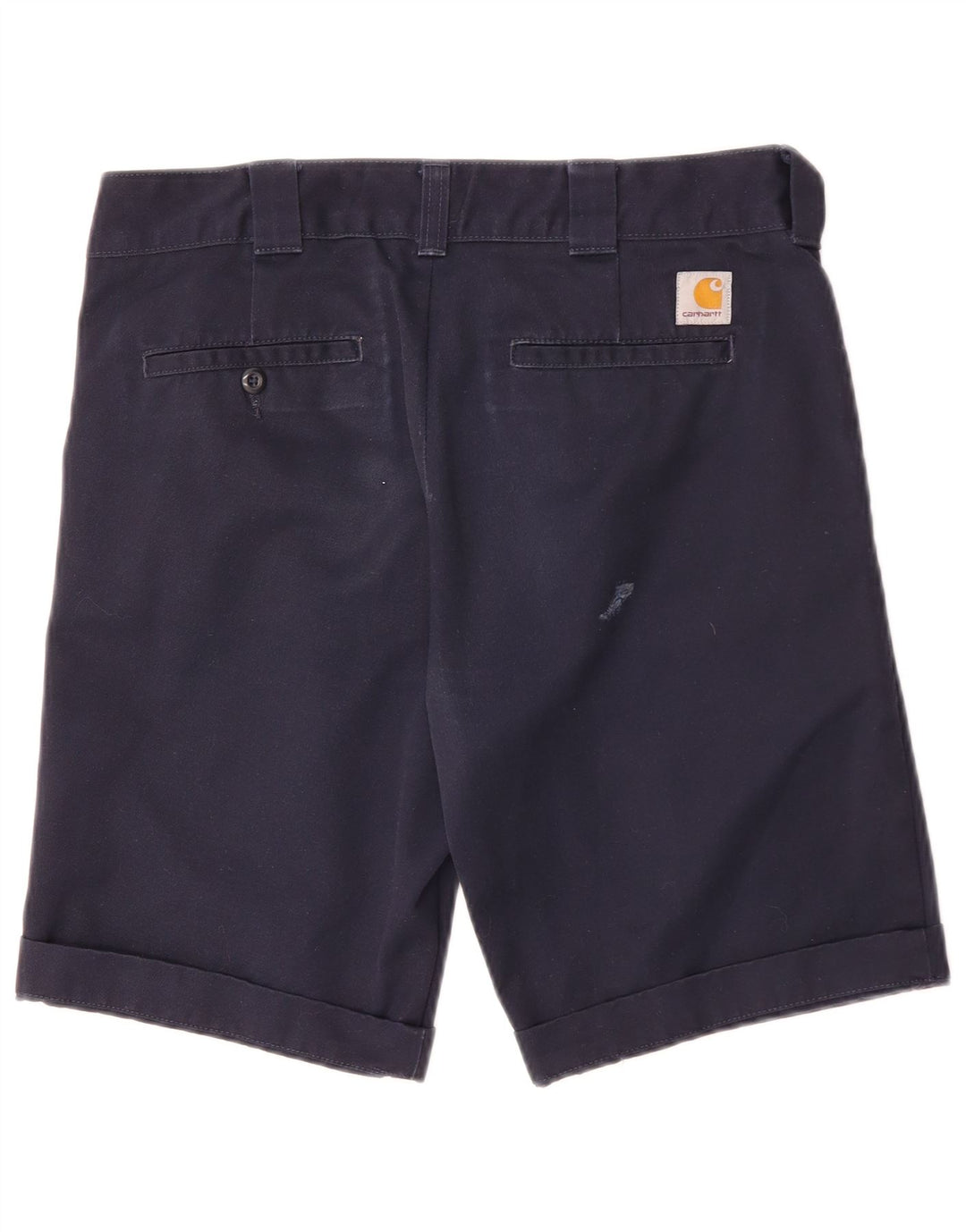 Carhartt Mens Wip Chino Shorts W30 Medium Navy Blue Polyester