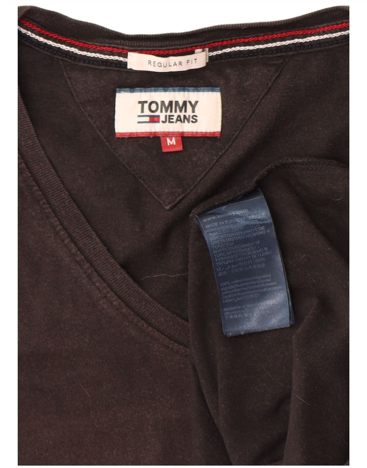 Tommy Hilfiger Mens T-Shirt Top Medium Black Cotton