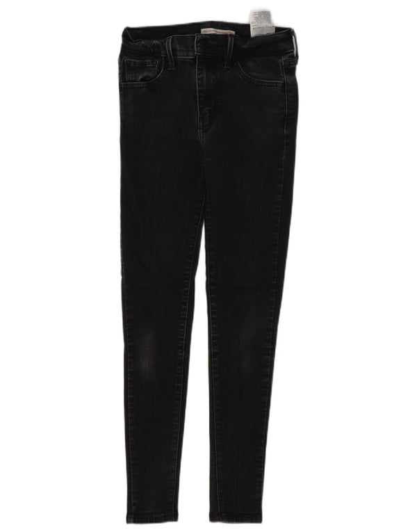 LEVI'S Womens 720 High Rise Super Skinny Jeans W25 L26 Black Cotton