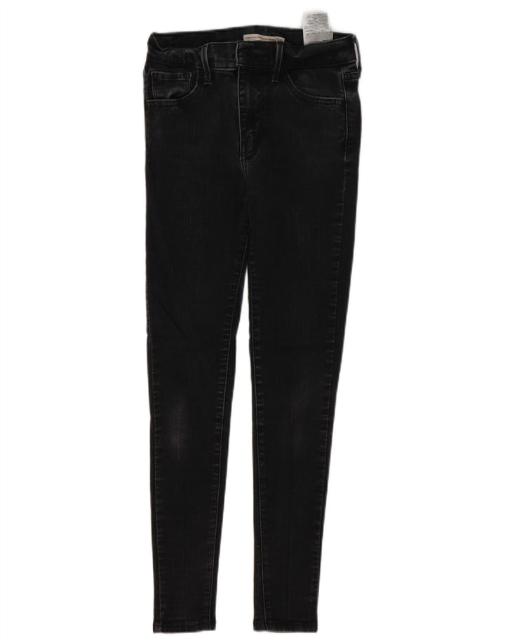 LEVI'S Womens 720 High Rise Super Skinny Jeans W25 L26 Black Cotton