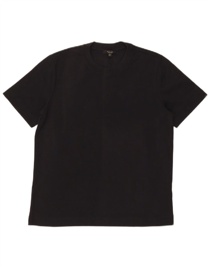 MASSIMO DUTTI Mens T-Shirt Top Medium Black