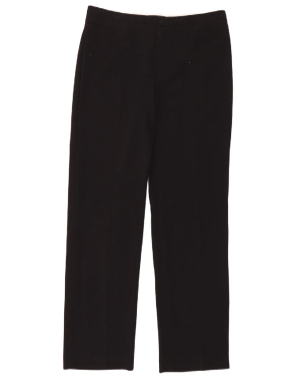 Marks & Spencer Womens Straight Casual Trousers UK 10 Small W32 L30 Black
