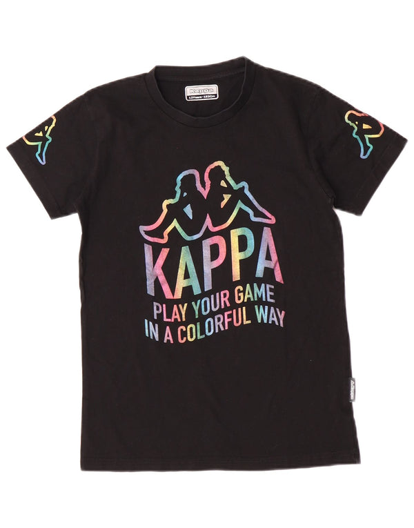 Kappa Girls Graphic T-Shirt Top 11-12 Years Black