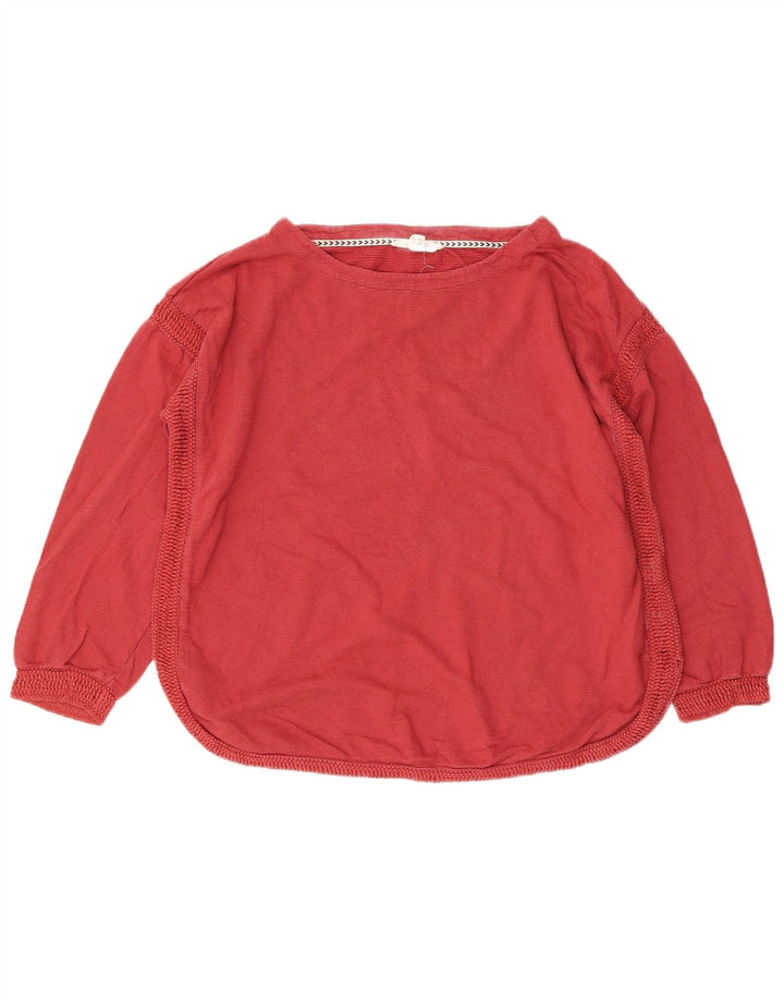 WHITE STUFF Womens Long Sleeve Blouse Top UK 14 Medium Red Cotton